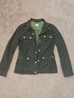J. Crew Resin Coated Twill Field Jackey
